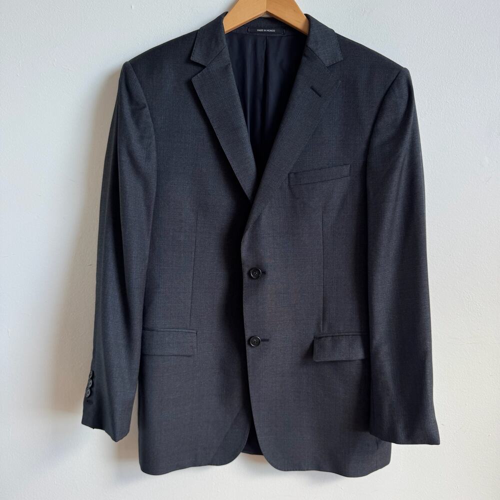Z ZEGNA KILGORE TROUT Men's Charcoal Wool Blazer